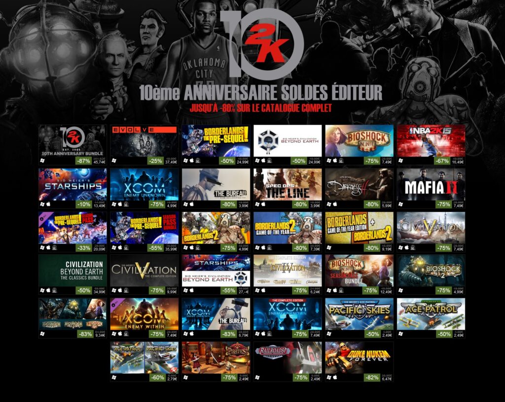 Steam soldes 10 anniversaire