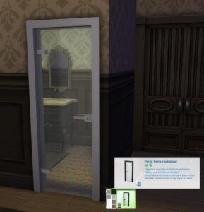Les Sims 4 mise à jour du 9 juillet porte transparente