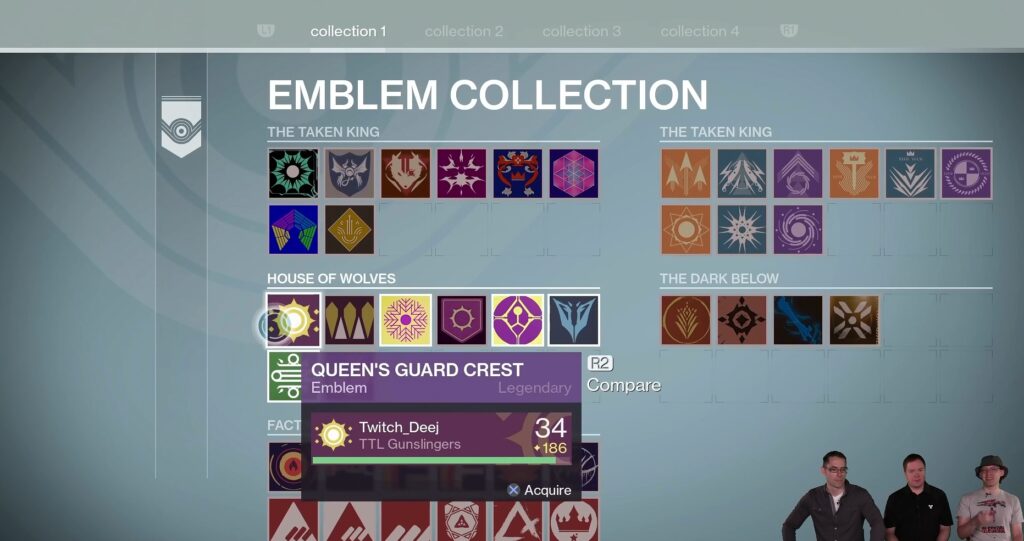 destiny collection page