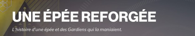 Destiny une épée reforgée exo