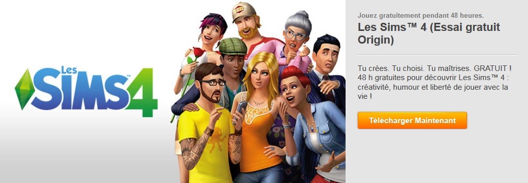 Les Sims 4 essai gratuit Origin
