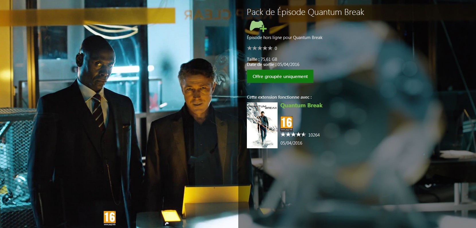 Quantum Break pack épisodes
