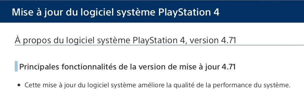 ps 4 mise à jour 4.71