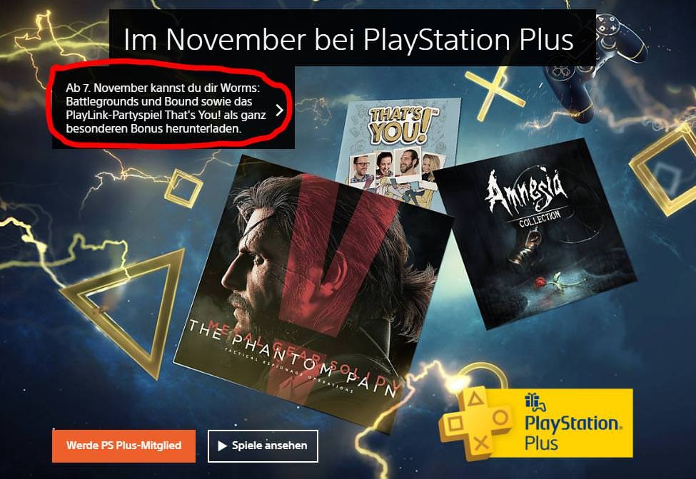 ps+ novembre 2017 rumeur