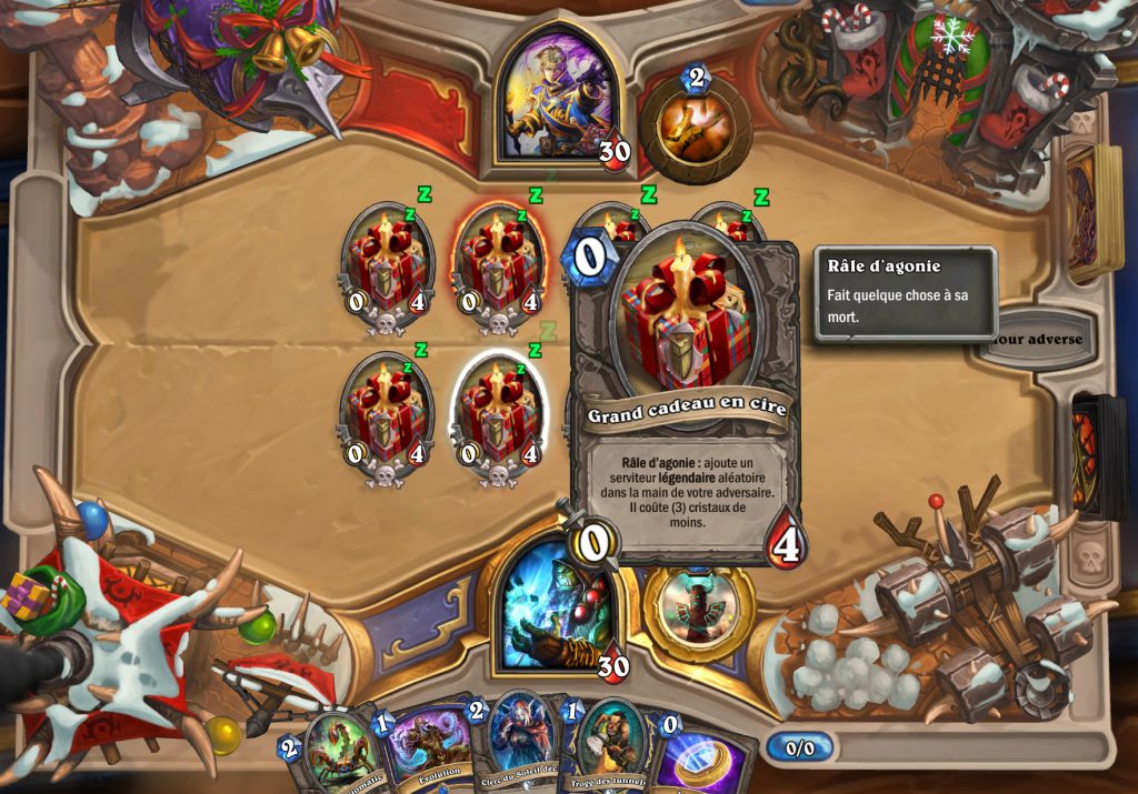 Hearthstone voile hiver à la bougie