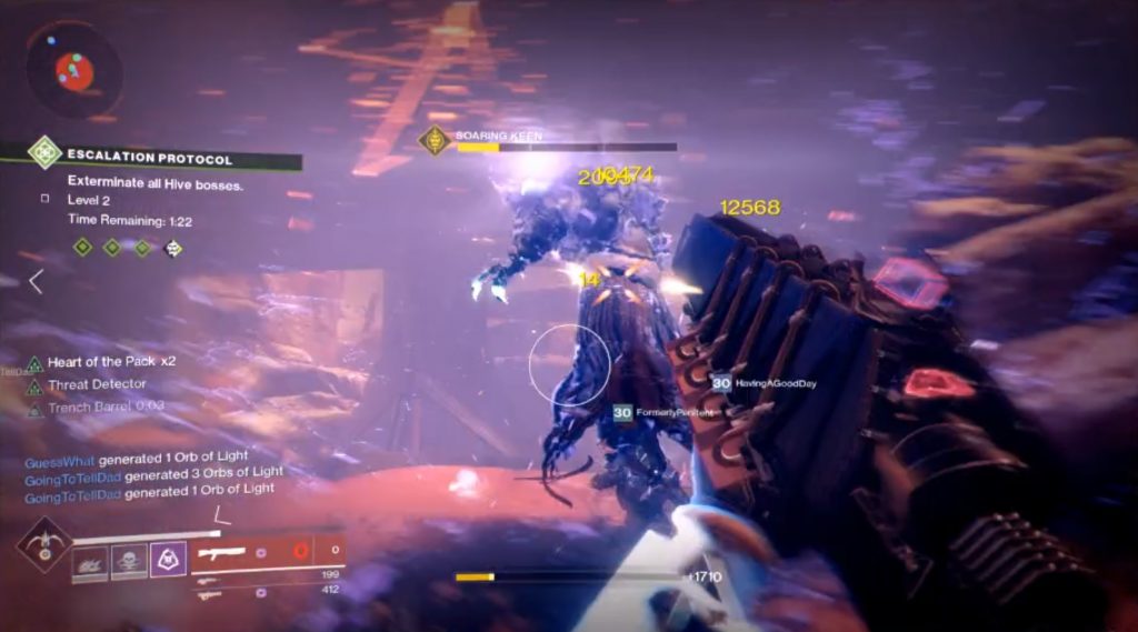 Destiny 2 fusil à pompe infestation protocole