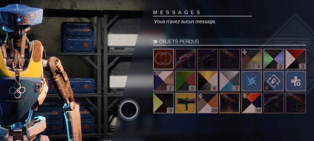 Destiny 2 demanteler objets commis des postes coffres