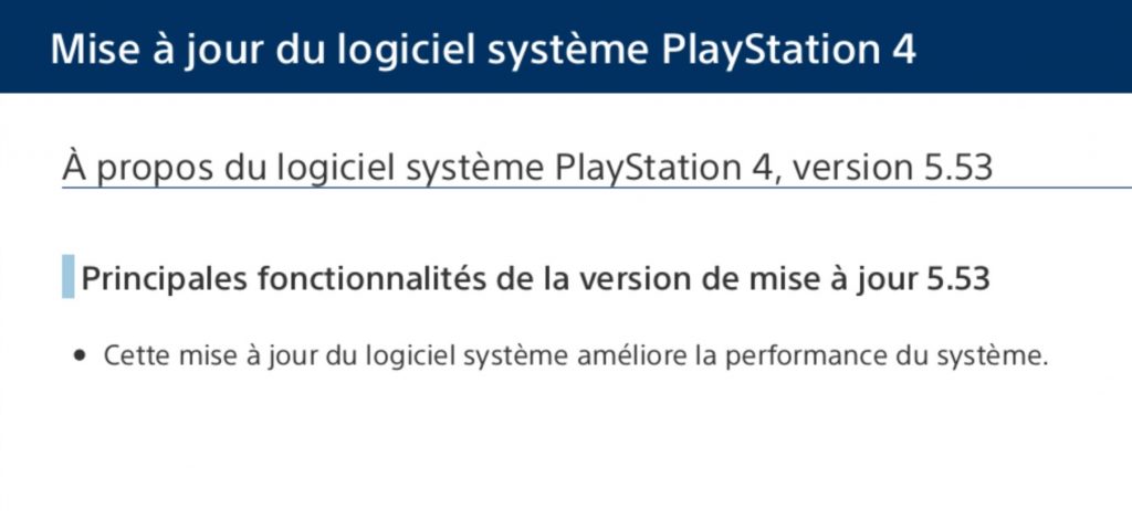 ps4 mise à jour 5.53