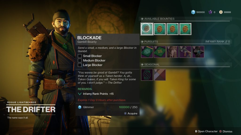 destiny 2 gambit vendeur