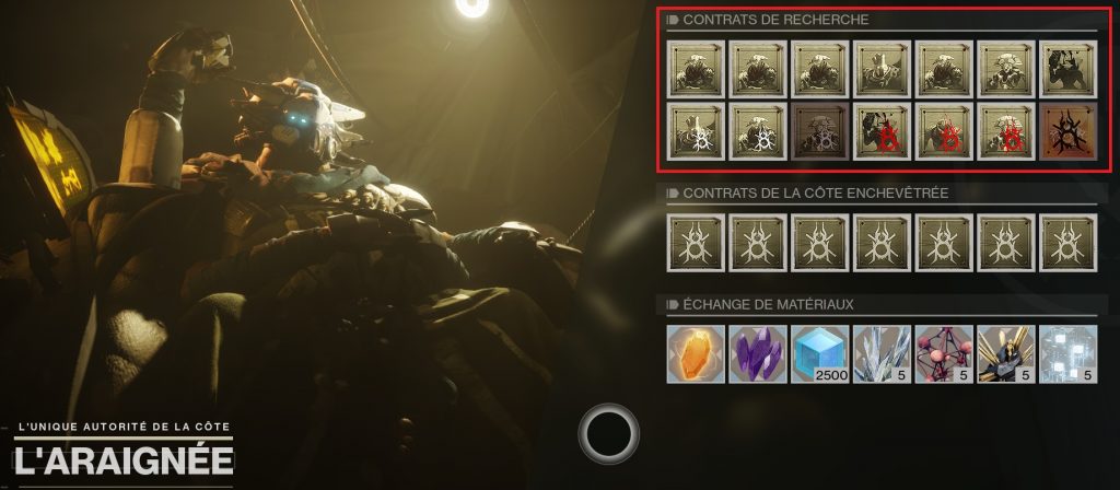 destiny 2 contrats de recherche