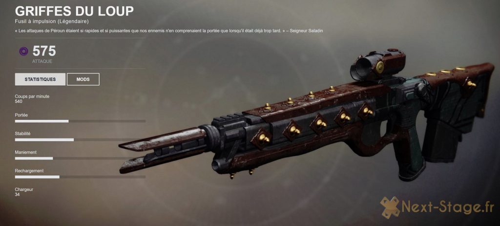 destiny Bannière de fer fusil impulsion
