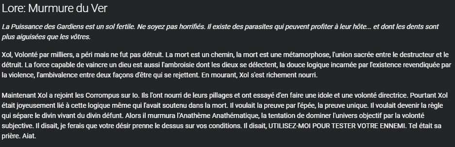 Destiny 2 murmure lore