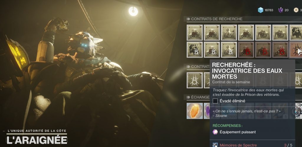 destiny 2 recherchée invocatrice des eaux mortes