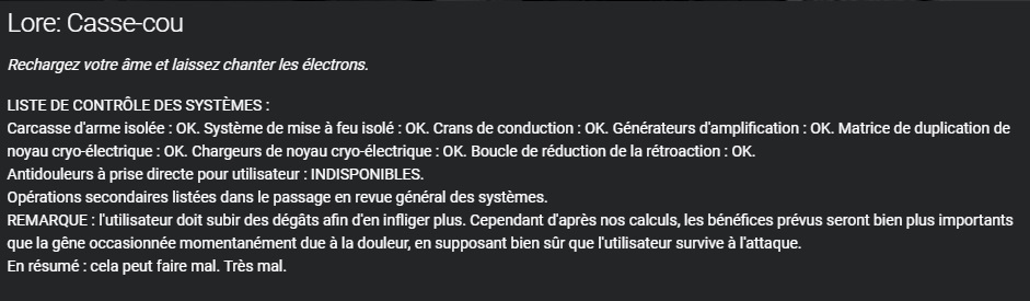 destiny casse cou lore