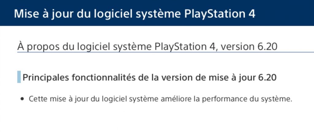 ps4 mise à jour 6.20