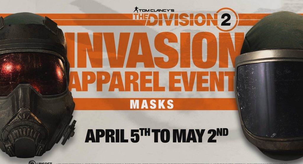 the division 2 événement cosmétique masque