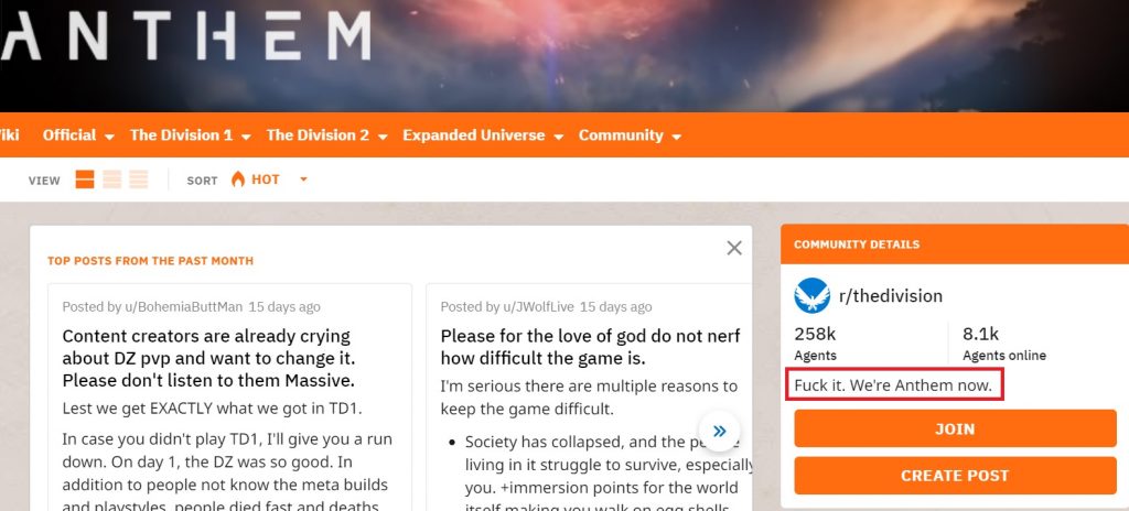 reddit the division 2