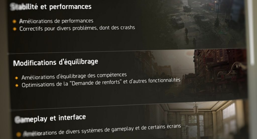 the division amélioration et ajustements