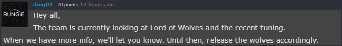 destiny 2 seigneur des loups nerf