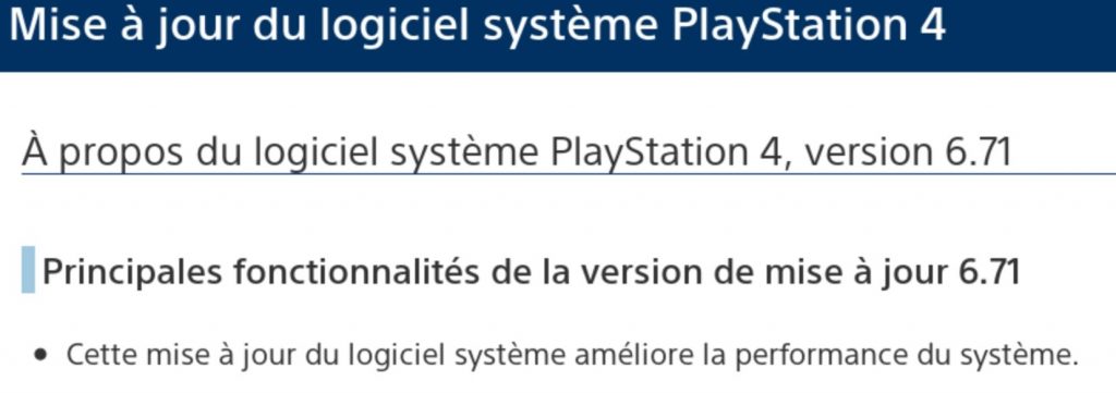 ps4 mise à jour 6.71