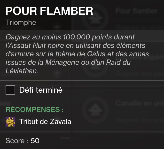 triomphe pour flamber