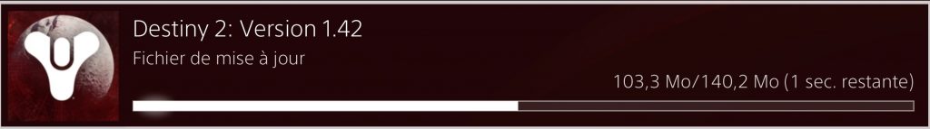 desiny 2 mise à jour 1.42