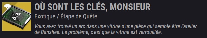 destiny 2 ou sont la clés monsieur
