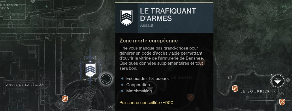destiny guide souffle du léviathan assaut trafiquant d'armes