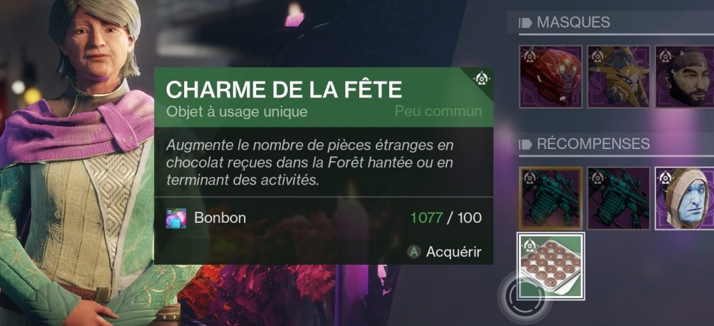 charme de la fete triomphe araignée viseur