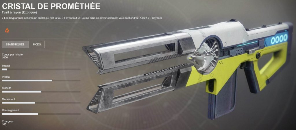 destiny 2 Cristal de prométhée