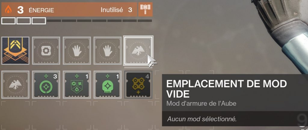 armure emplacement mods de l'aube