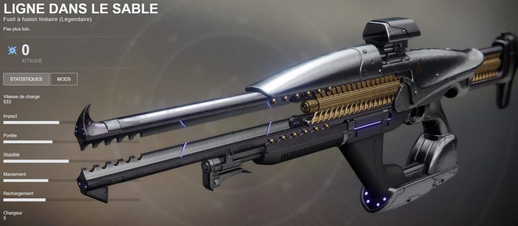 destiny 2 ligne dans le sable