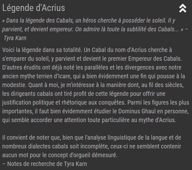 destiny 2 légende d'acrius lore