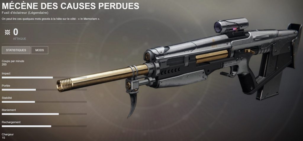 destiny 2 mécène des causes perdues