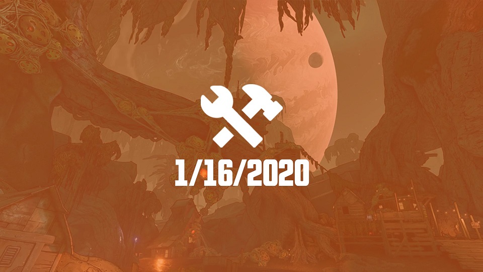 borderlands 3 patch 16 janvier 2020