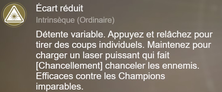 destiny 2 écart réduit ruines du diable