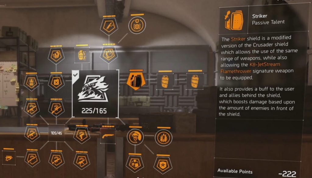 the division 2 arbre de talents