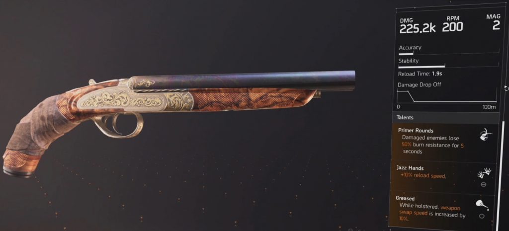 the division 2 arme de poing