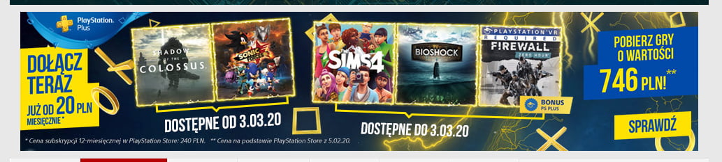 PS+ jeux mars 2020