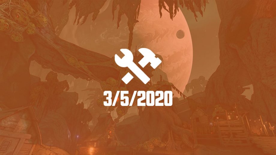 borderlands 3 mise à jour 5 mars