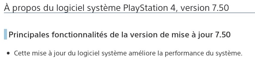 ps4 mise à jour 7.50