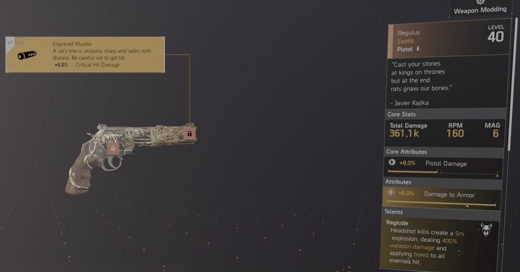 the regulus the division 2