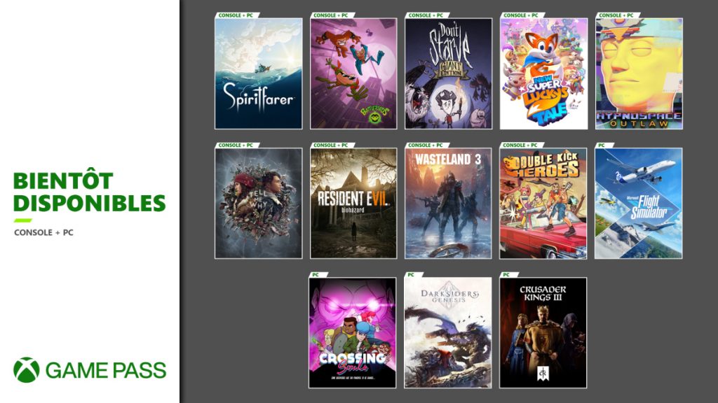jeux xbox game pass aout 2020