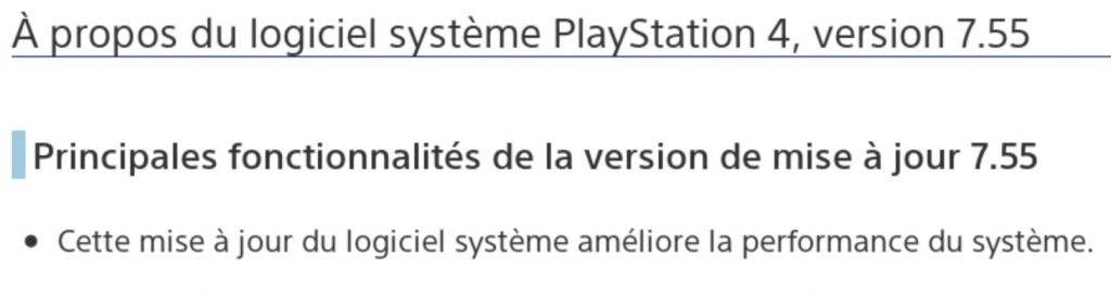 ps4 mise à jour systeme 7.55