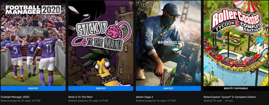Watch Dogs 2 Football Manager 2020 sur l'Epic Games Store