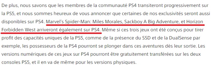 exclus ps5 sur ps4