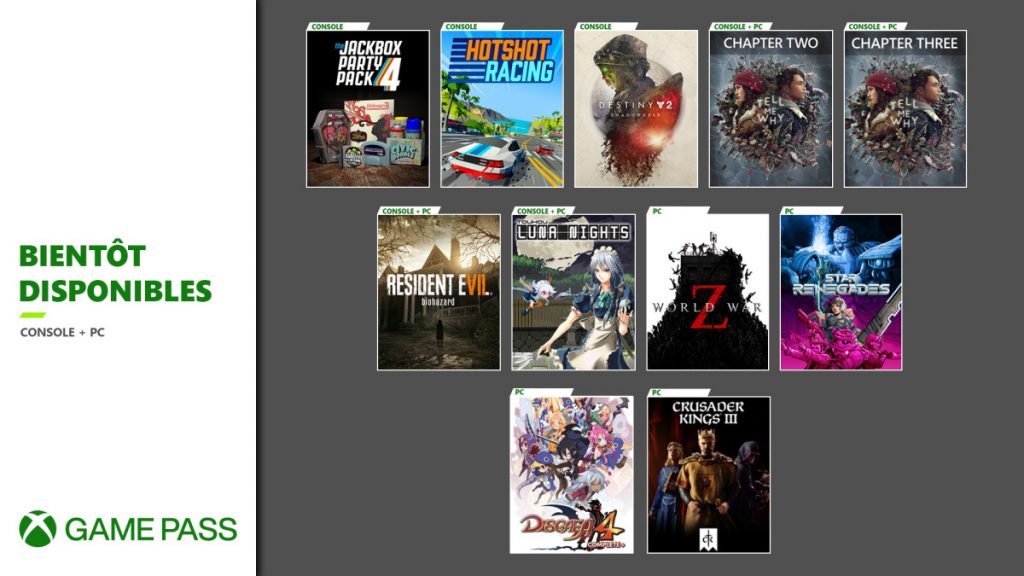 xbox game pass septembre