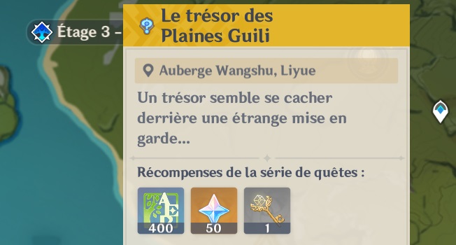Genshin Impact Guide tresors plaines Guili
