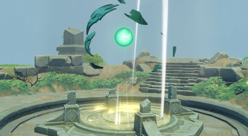 Genshin Impact le temps et le vent solution noyau tempete