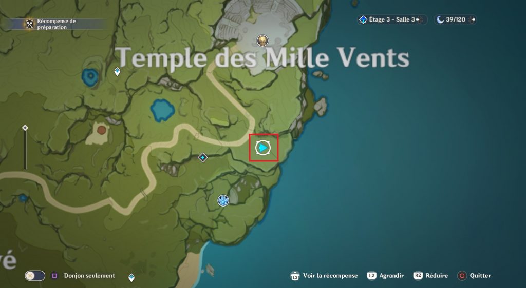 Genshin Impact temple des mille vent temps et vent